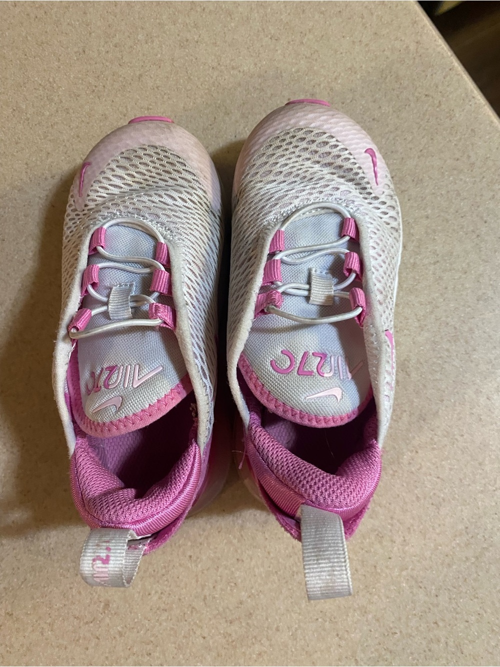 Nike Kids White and Pink Slip-On Sneakers